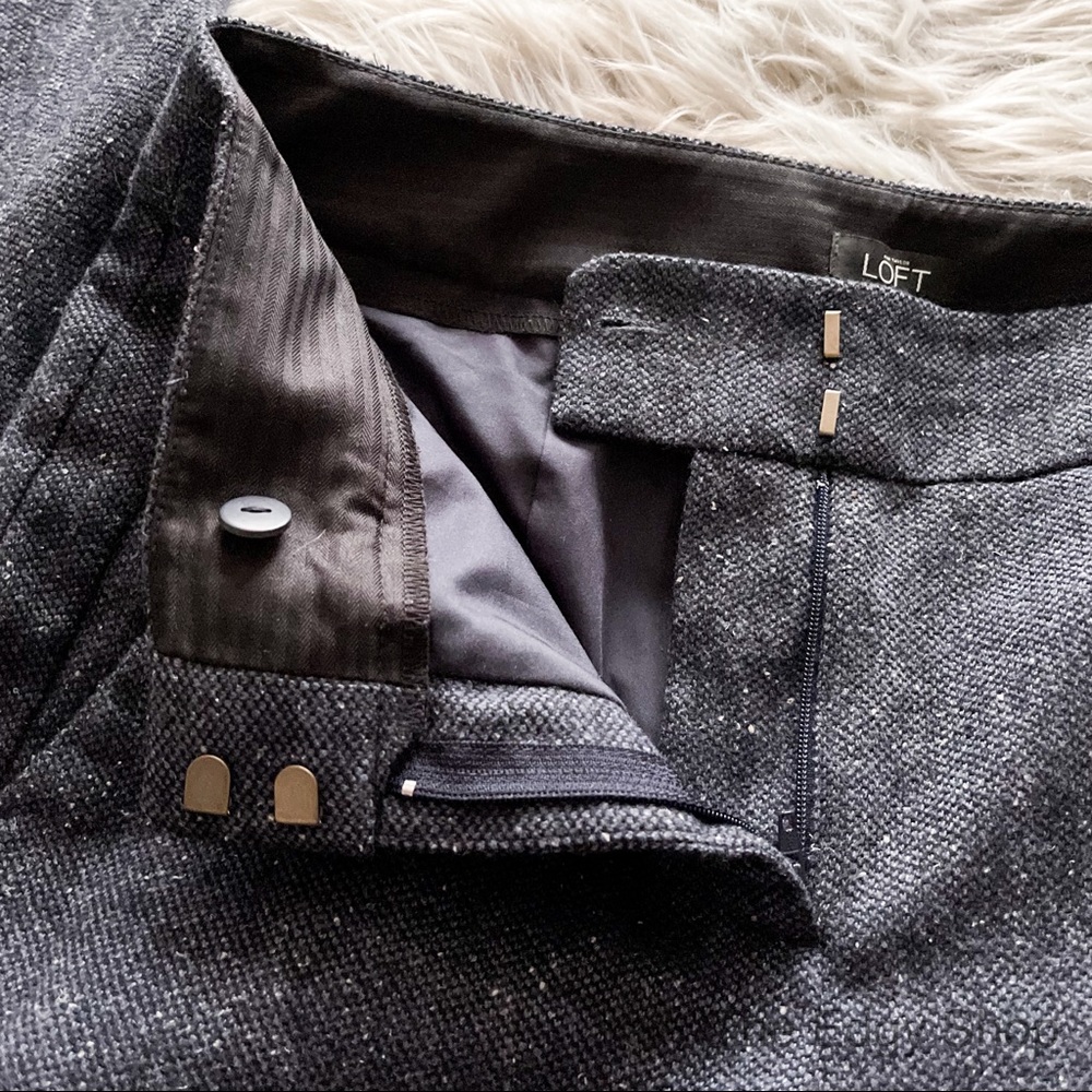 LOFT | Marisa Tweed Mid Rise Skinny Ankle Dress Pants - Picture 5 of 8